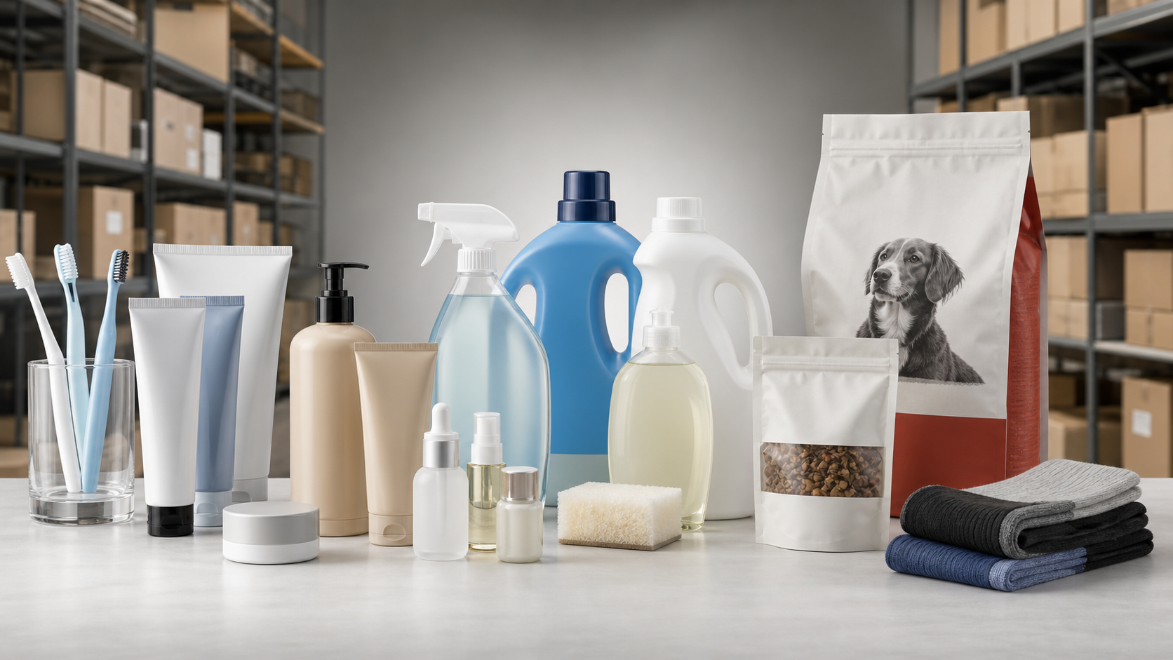Consumer product assortment prepared for U.S. distribution review
